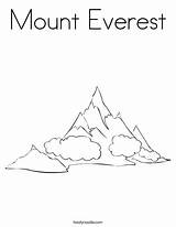 Everest Mount Coloring Worksheet Himalaya Kids Mountain Pages Mountans Sheet Drawings Printable Children Twistynoodle Sketch Vbs Favorites Login Add Noodle sketch template