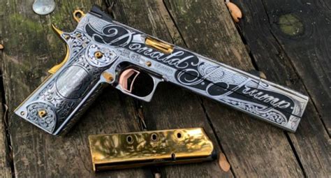 jesse james designs spectacular  handgun  president trump