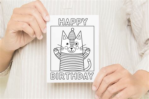 coloring birthday cards  printable cards toddler birthday etsy