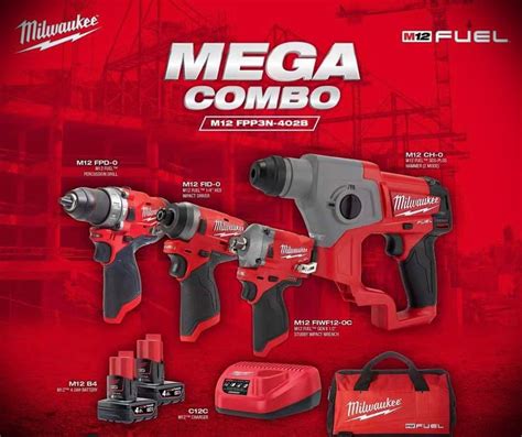 Limited Milwaukee M12 4 In 1 Mega Combo 720 Furniture And Home Living