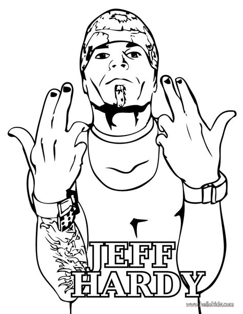 Wwe Coloring Pages Of Jeff Hardy Coloring Home