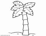 Coloring Beach Palm Pages Tree Printable Kids Adults sketch template