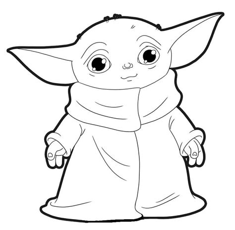 animated baby yoda coloring page  printable coloring pages  kids