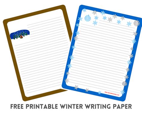 printable winter writing paper