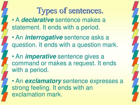 types  sentences powerpoint    id