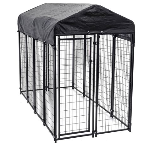 lucky dog uptown large outdoor covered kennel heavy duty dog fence   pack  ebay