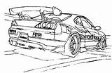 Drifting S15 Trace Initial Drift Colouring Furious sketch template