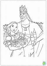 Coloring Pocahontas Dinokids Pages Disney Close sketch template