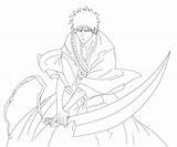 Ichigo Drawing Kurosaki Hollow Drawings Sketch Bankai Paintingvalley Getdrawings sketch template