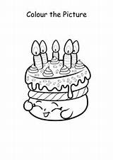 Cake Birthday Worksheet Coloring Pages Colour Worksheets Schoolmykids Kindergarten Grade Craft sketch template