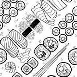 Sushi Coloring Spoonflower Scale Preview sketch template