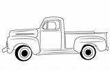 Truck Coloring Vintage Pickup Draw Drawing Ford Step Pages Old Sketch Classic Sheet Pick Trucks Outline Red Drawings Christmas Drawingtutorials101 sketch template