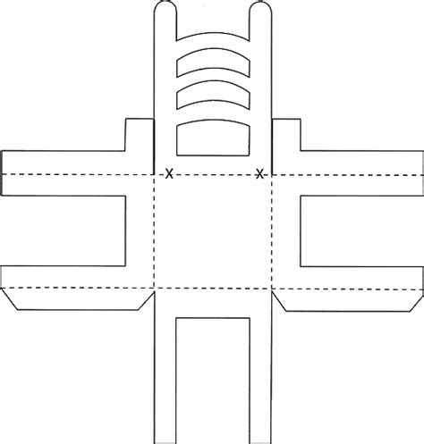 printable miniature furniture chair template  paper doll