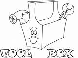 Coloring Pages Construction Tool Box Toolbox Signs Kids Site sketch template