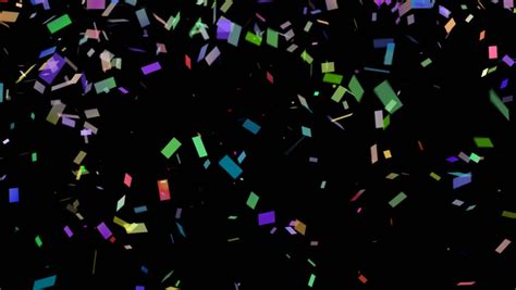 falling confetti on black background stock footage video