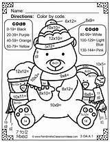 Math Winter Color Number Multiplication Coloring Worksheets Division Grade Sixth Teacherspayteachers Fun Bundle Elementary Choose Board sketch template