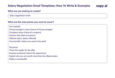 salary negotiation email templates   write examples
