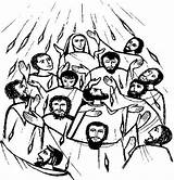 Disciples Pentecost sketch template