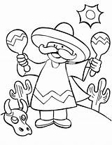 Coloring Mexican Fiesta Pages Mexico Printable Man Maracas Colouring Culture Independence Shaking Two Pinata Sombrero Drawing Kids Color Getcolorings Soccer sketch template