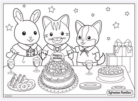 pin  nicole poh  sylvanian families coloring pages family