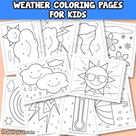 weather coloring pages  kids weather activities preschool weather