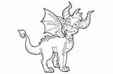 Spyro Coloring Pages Printable Kids sketch template