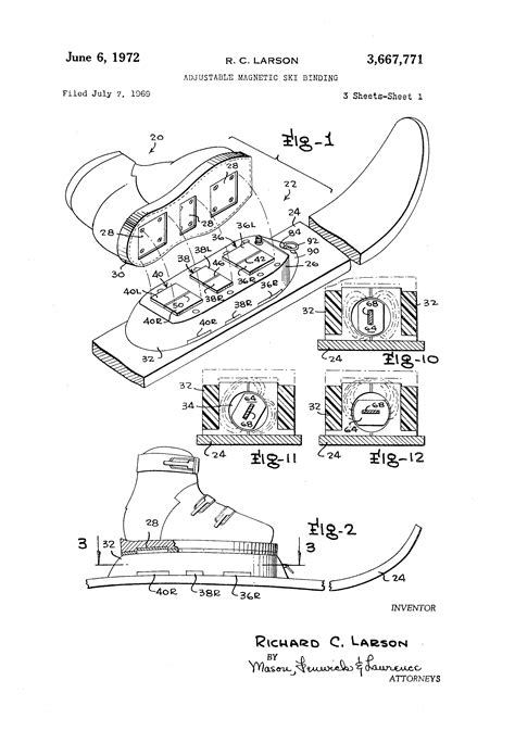 patent  adjustable magnetic ski binding google patents