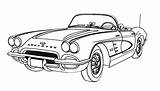 Corvette Coloring Cars Pages Draw Car Drawings Easy 1960 Clipart Stingray Line Classic Drawing Cool Outline Printable Colouring 1960s C5 sketch template