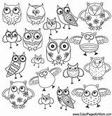 Coloring Owl Pages Owls Adult Adults Whimsical Printable Color Visit Colorpagesformom sketch template