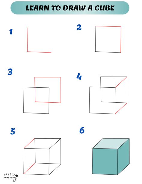 draw  cube step  step crafty morning