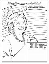 Coloring Hillary Clinton Getdrawings sketch template