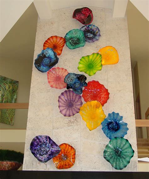 Glass Flowers Glass Wall Sculpture Wall Sculpture Art Glass Wall Art