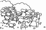 Shepherd Sheep Coloring Lost Good Parable Pages His Leading Comments sketch template