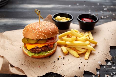 french fries food burger hd wallpaper