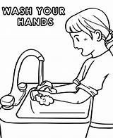 Washing Colouring Getdrawings Habits Handwashing Coloringsun sketch template