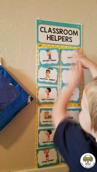 editable preschooldaycare job chart  pre  printable fun tpt