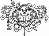 Coloring Pages Heart Locket Boutique Urban Getcolorings Embroidery Awesome Unique Threads Designs Getdrawings sketch template