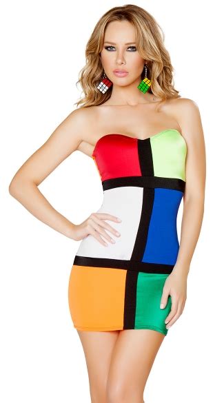 color blocked cube costume sexy rubiks cube costume rubiks cube halloween costume