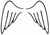 Wings Coloring Angel Pages Clipart Clipartbest sketch template