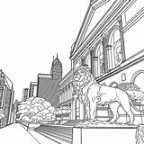 Coloring Chicago Skyline Pages City Drawing York Line Bears Book Nissan Sears Tower Knoxville Printable Color Getdrawings Getcolorings Building Silhouette sketch template