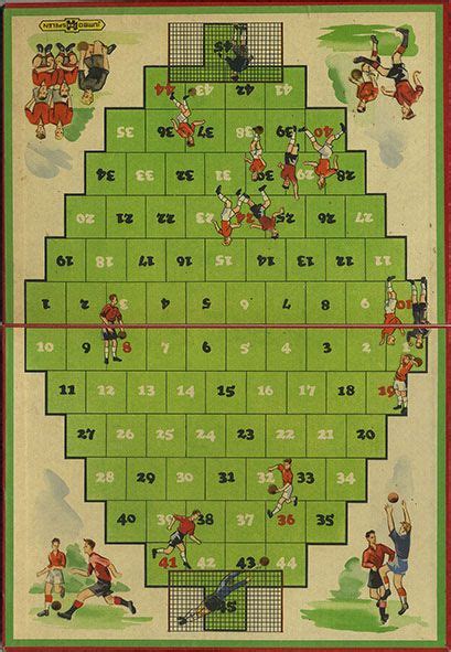 voetbalmatch een spannende wedstrijd vintage boardgame board games holiday decor design