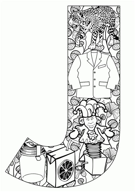 printable letter  coloring pages  adults