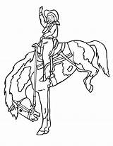 Coloring Horse Pages Cowgirl Girl Riding Printable Print Cartoon Girls Cowboy Jumping Kids Horses Color Clipart Do Rodeo Colouring Bucking sketch template