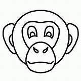 Monkey Face Coloring Drawing Animal Faces Pages Drawings Minnie Mouse Simple Draw Animals Cartoon Wild Pig Angry Getdrawings Popular Printable sketch template