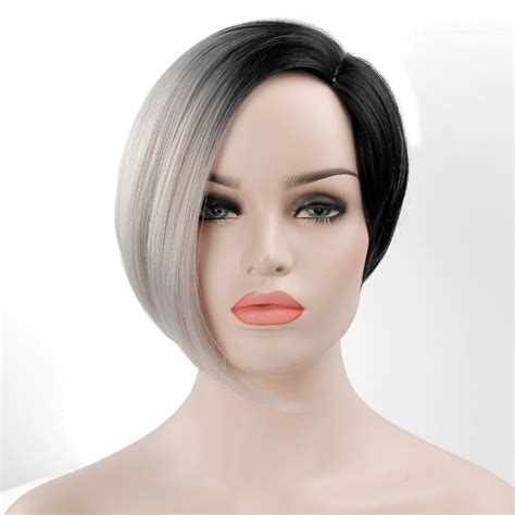 short black wigs for women synthetic hair wigs female heat resistant