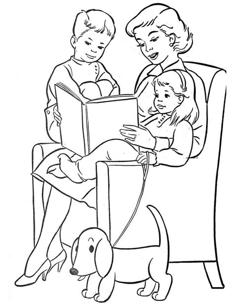 printable coloring pages  kids mom coloring pages