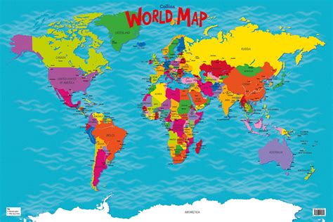 collins childrens world map  behance