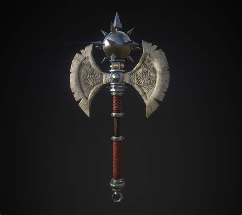 axe game weapon 3d model cgtrader