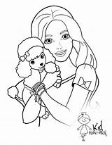 Barbie Coloring Pages Drawing Ken Easy Girls Kids Print Face Portrait Princess Printable Cartoon Puppy Color Dolls Getdrawings Getcolorings Excellent sketch template