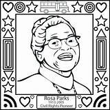 Rosa Parks Coloring Getdrawings sketch template